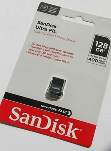 Mini Clé USB 3.2 Sandisk Ultra Fit 128Gb 400MBits/s Neuf Sous Blister - Photo 1/4