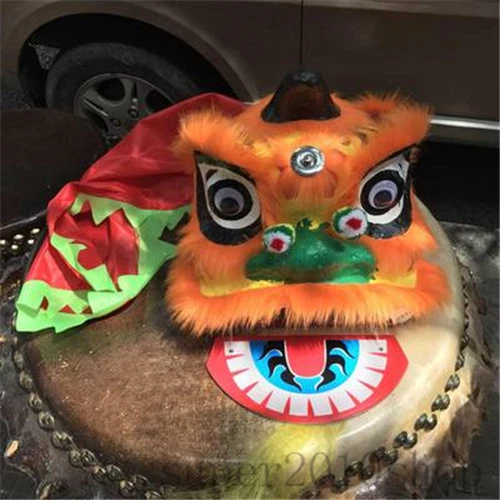 Arte popular chino juguetes para niños león mascota baile disfraz lana león del sur Foto 1 de 4
