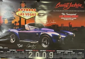 Barrett Jackson Items-Speed Channel Autographed Poster-Carroll Shelby's Cobra - Picture 1 of 12