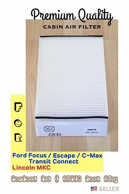 Filtro de aire de cabina de calidad premium C36174 para Ford Focus Escape C-Max Transit / MKC Foto 1 de 4