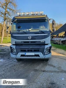 Roof Bar + LEDs + Spot Lights For Volvo FMX 13 - 21 Day Standard Low Stainless - Picture 1 of 12