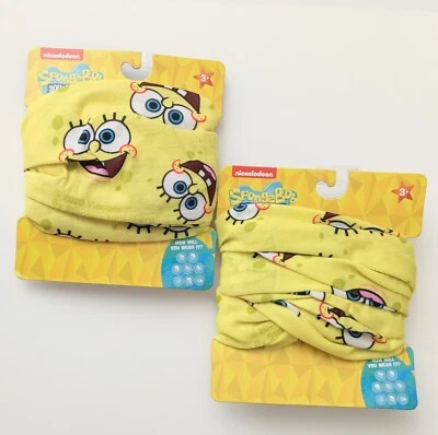 Nickelodeon SpongeBob Headwrap / Reusable Protective Face Cover 2 Pack - Image 1 of 3