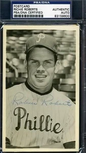 Robin Roberts 1957 Signed Postcard Psa/dna Autograph Authentic - Picture 1 of 1