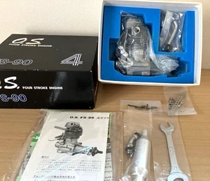 O.S. FS-90 14.96cc 4-stroke glow engine with muffler for R/C airplane, new f/s - Picture 1 of 10