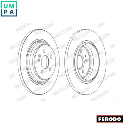 2x BRAKE DISC DDF1099C FOR MERCEDES-BENZ M 111.977 2.3L 4cyl M-CLASS 2.7L 5cyl - Image 1 of 4