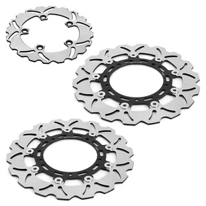 For Yamaha Front Rear Brake Disc Rotors YZF R1 1000 07-14 YZF R6 600 2005-2016 - Picture 1 of 11