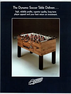 Dynamo Foosball Table Flyer Vintage 1974 Original Soccer Arcade Game 8.5" x 11" - Imagen 1 de 2
