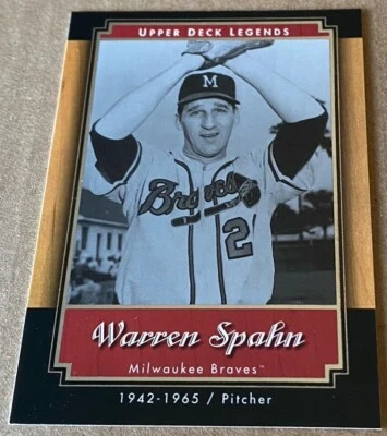 WARREN SPAHN 2001 Upper Deck Legends Card #48 NM-MT Condition - Image 1 of 2