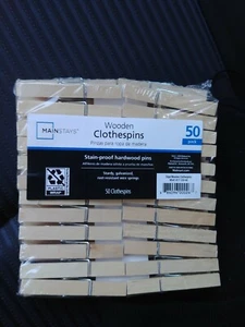 50pcs Wooden Clothespins - Picture 1 of 3