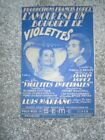 L'Amour est un Bouquet de Violettes, Vintage Sheet Music, Luis Mariano