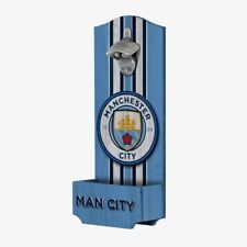 Manchester City Wooden Sign With Bottle Cap Opener & Catcher Officially Licensed