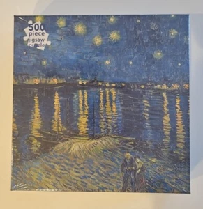 500 Piece Jigsaw Puzzle Vincent Van Gogh Starry Night Over Rhone Flame Tree New - Picture 1 of 6
