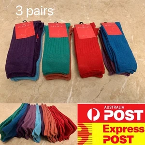 3 pairs Top Quality 90% Merino Wool Healthy Diabetic Loose Top socks,AU stock - Picture 1 of 14