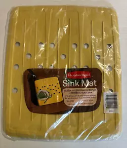 Rubbermaid Sink Mat #1290 Gold 10” x 11-3/4” New Old Stock 1975 - Picture 1 of 4