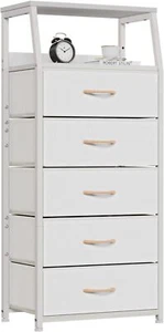 Dresser with 5 Drawers,Vertical Storage Tower Fabric Dresser for Bedroom,Hallway - Picture 1 of 8