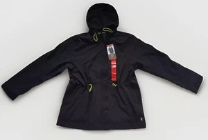 GH BASS & CO WOMAN LADIES RAIN JACKET MEDIUM M WATER RESISTANT FULLY LINED BLACK - Picture 1 of 4