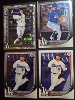 Hyeseong Kim. Lote de 4 tarjetas. Rc Foto 1 de 2