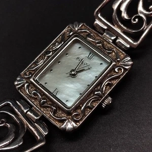 925 Silver Solo Ladies Watch Quartz Wrist Stamped Swirl Jewellery RMF04-SJT - Picture 1 of 7