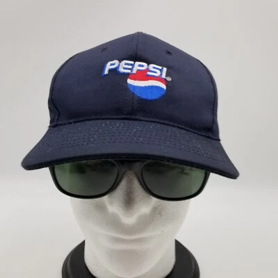 Vintage Pepsi Logo Embroidered Strapback Trucker Hat Cap Employee By Riverside - Image 1 of 4