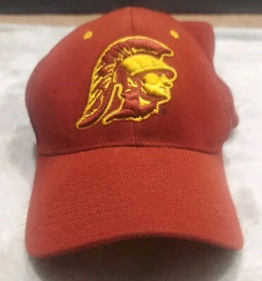 USC Trojans Zephyr Red Hat Cap Size XL Stretch Fit Burgundy  - Image 1 of 4