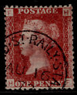 Gb Qv Sg44, 1D Lake-Red Plate 163, Fine Used. Cds Hf