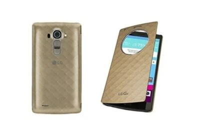 New Original LG G4 Quick Circle Flip Folio Window Case Cover OEM Genuine LG Gold - Image 1 of 4