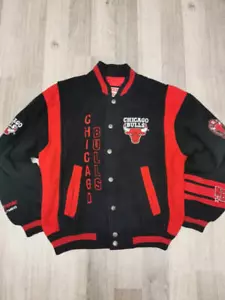 Chaqueta universitaria de lana vintage años 90 para hombre nuez moscada de Campri NBA Chicago Bulls. l - Imagen 1 de 12