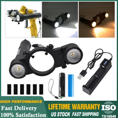 Spray Gun Adjustable LED Light Fits for All Spray Guns Night Painting Work USA - Image 1 of 4