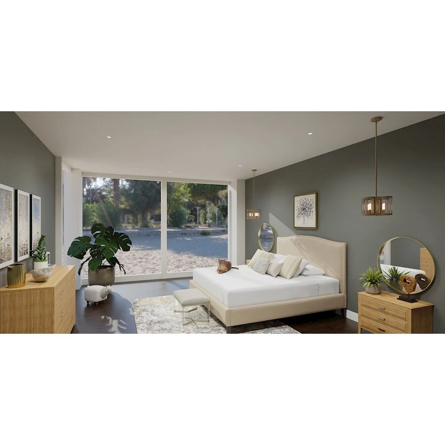 Colgante de 4 luces Quoizel Renee, bronce dorado/vidrio de cristal transparente - QP6193BGD Foto 1 de 1