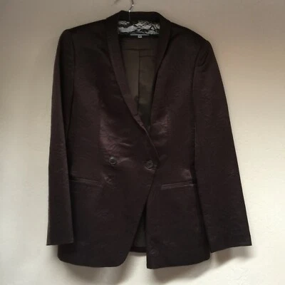 Giorgio Armani Le Collezioni 女式 6 码棕色双排扣西装裙套装 — 第 1/4 张图片