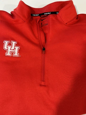Houston Cougars Nike Dri Fit Golf Men’s Red Quarter Zip Pullover Size Large Cover