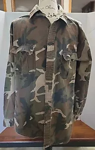 Vintage Winchester Camo Duck Logo Long Sleeve Button Up Shirt, Size M, Hunting - Picture 1 of 18