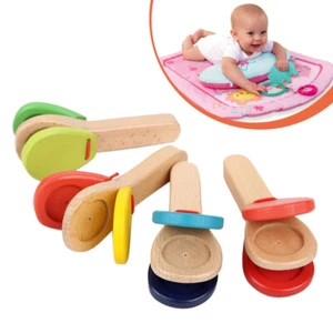 Infantile Bambino Strumento Percussione Bambini Nacchere Da Dito - Photo 1/11