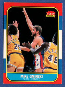 1986-87 Fleer Basketball Premier Set Card #38 Mike Gminski