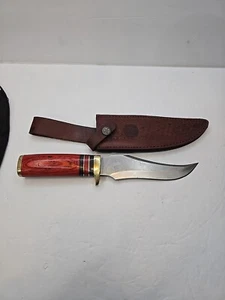 Chipaway Cutlery Fixed Blade Hunting Knife 11 Inches Long Leather Sheath - Picture 1 of 15
