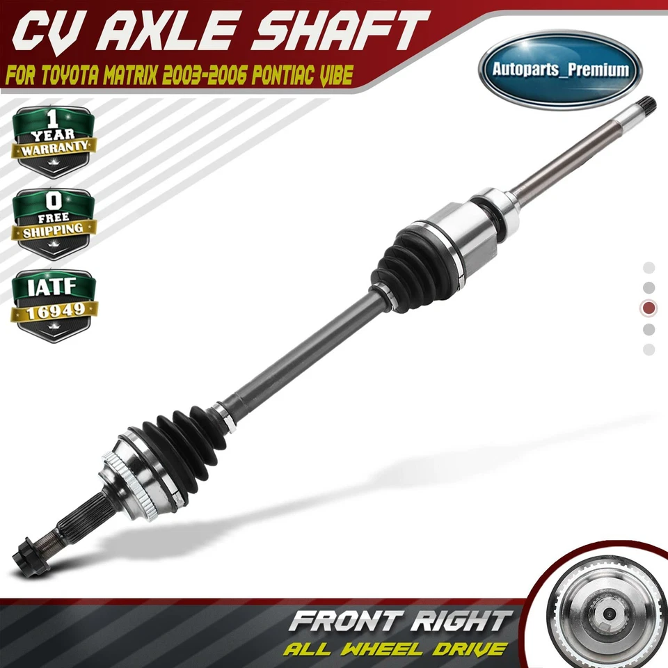 Conjunto de eje CV delantero derecho para Toyota Matrix 2003-2006 Pontiac Vibe AWD automático Foto 1 de 4