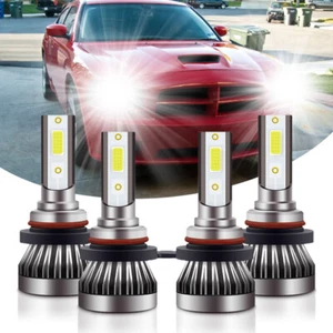 4X LED Headlights Bulbs 6000K White Kit For 2006 2007 2008 2009 Dodge Charger - Picture 1 of 9