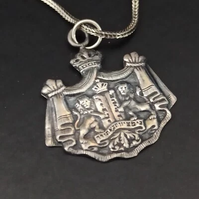 Collar De Colección Diez Mandamientos Hombres Torá Sión Retro Plata 925 Hebreo Regalo Único Foto 1 de 4