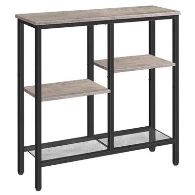 Tavolo Consolle Ingresso Tavolo da Divano da 75 cm a 4 Ripiani Stile Industriale - Immagine 1 di 4