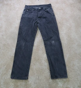 vintage Wrangler Regular Fit Straight Leg Jeans Men's 31x30 Black Made in USA - Picture 1 of 11
