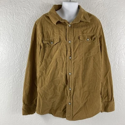 Camisa de Pana Wrangler Niños Talla L 10/12 Botón Frontal Vaquero Bronce Manga Larga Foto 1 de 4
