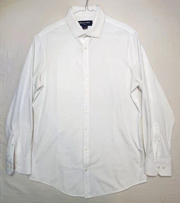 Mizzen+Main Leeward Trim No Tuck White Shirt Men Size M Stretch Button 1WS-1132 - Image 1 of 4
