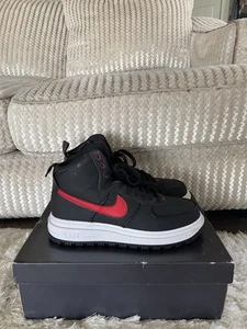 Size 12 - Nike Air Force 1 High Boot 2020 T Black/ Red - Picture 1 of 9