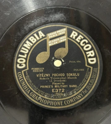 Prince's Military Band 78 rpm 1909 Foreign Polish Mazurka Triumphal March RARE - Image 1 of 2