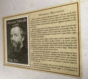 Vtg (2000) Postcard, Herman Melville Novelist, 5x7" Biography  - Picture 1 of 4
