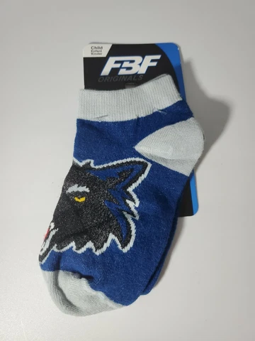 Minnesota Timberwolves NBA For Bare Feet Child Size 8-13  Socks NEW Cover