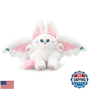 PFIRSICH KATZE Niedliche Fledermaus Katze Plüschkissen Kawaii Fledermaus Katze Stofftier Spielzeug für Ki - Bild 1 von 5