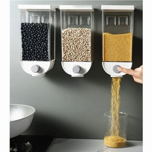 1/1.5L Céréale Distributeur Nourriture Sèche Café Grains Rangement Récipient - Photo 1 sur 13