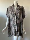 Unbranded Made in Italy Gray Taupe Linen Light Jacket Shirt Cover Up Blouse 3X