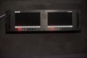 Marshall Electronics V-R72P-2HDSDI Dual 7" LCD Monitor with power cord. - Picture 1 of 13